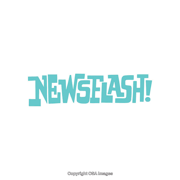 Bright Teal Newsflash Typography on a Clean White Background