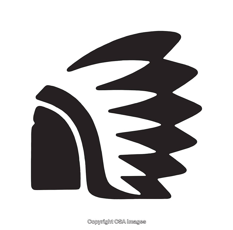 Monochrome Icon Depicting a Feathered Headdress in Simple Style