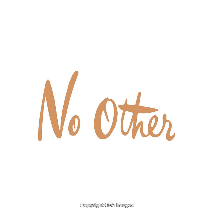 Minimalistic Typography Art Featuring the Words 'No Other' in Stylish Font