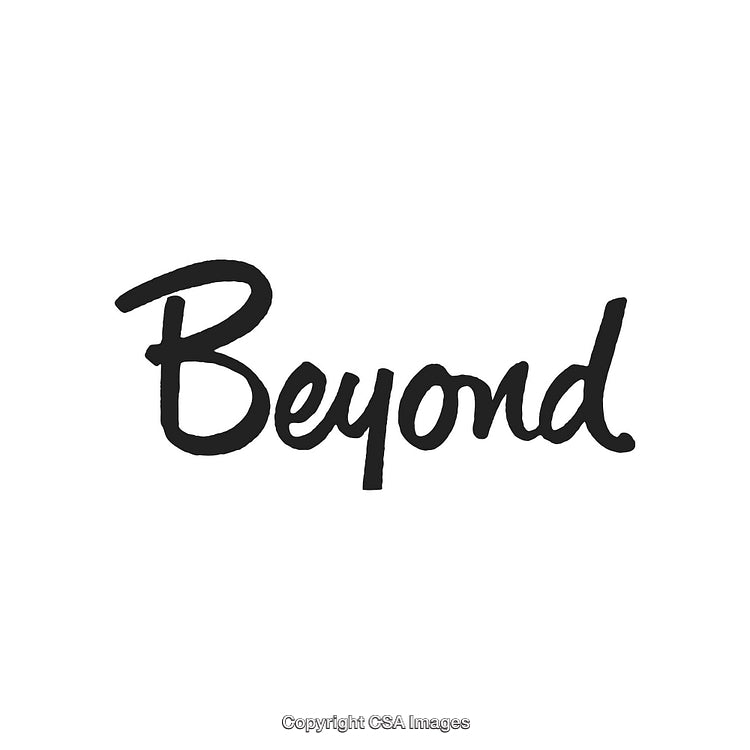 Bold Handwritten 'Beyond' Text on a Clean White Background