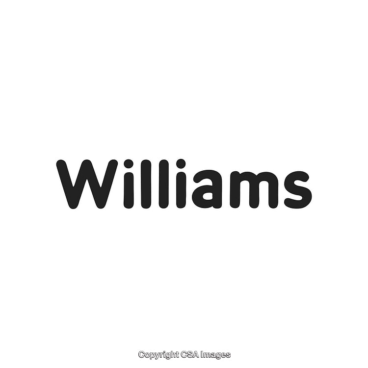 Bold Text Depicting the Name 'Williams' in a Clean Typography Design