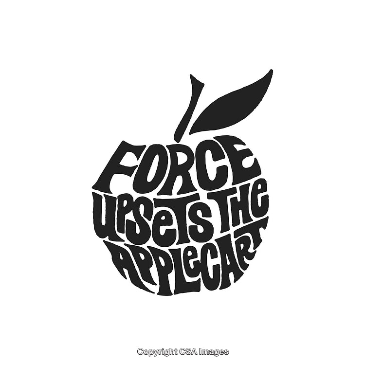 Creative Retro Typography Apple Design with Inspirational Message