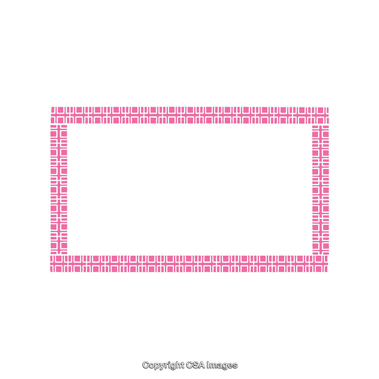 Abstract Pink Geometric Border on White Background