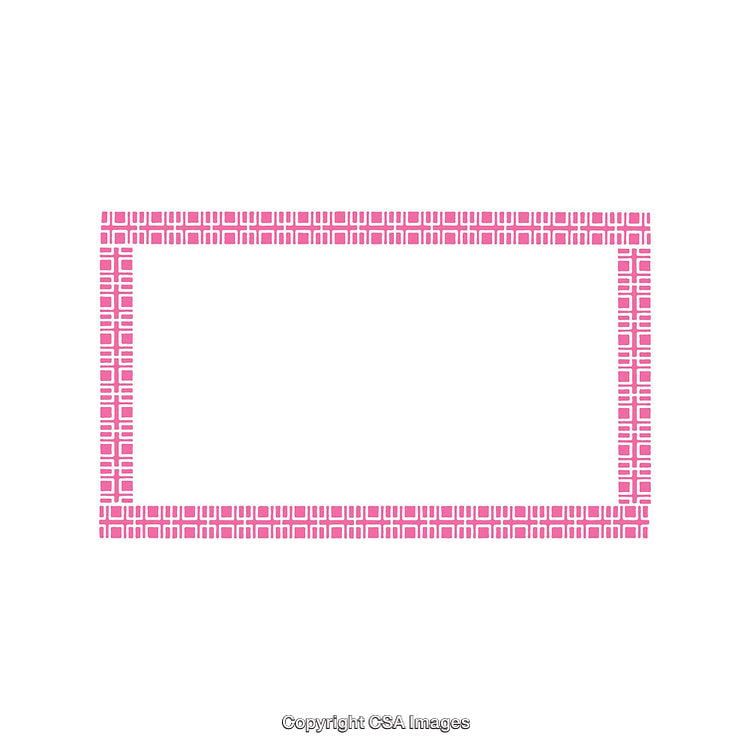 Abstract Pink Geometric Border on White Background