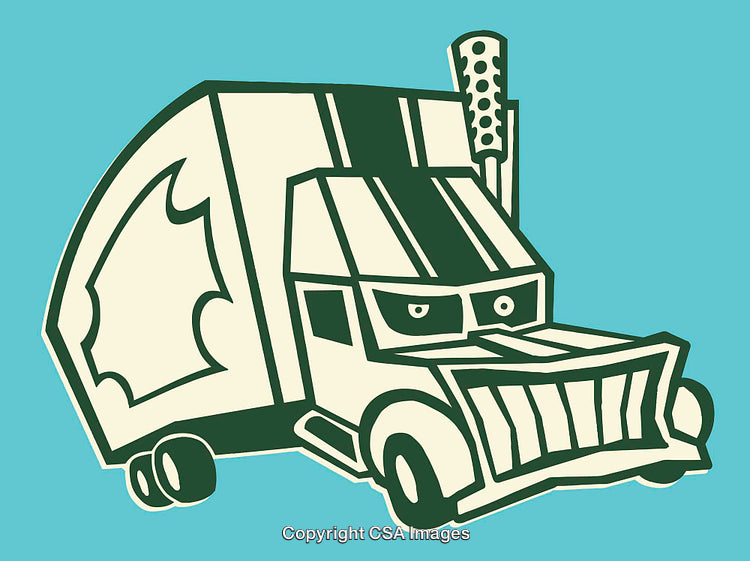 Playful Abstract Illustration of a Truck with Vibrant Colors