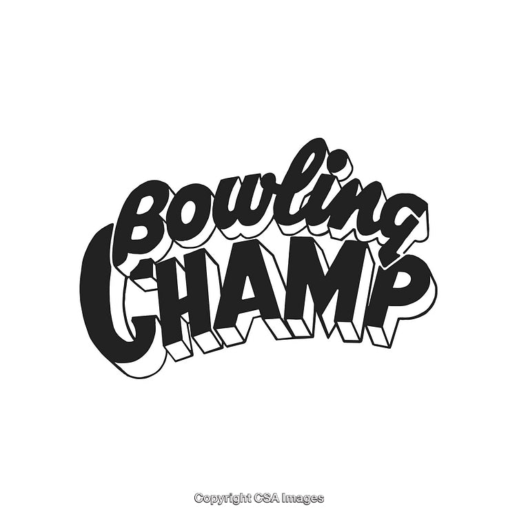 Bold Bowling Champ Text Design in Stylish Retro Typography