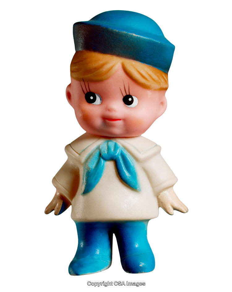 Adorable Figurine of a Sailor Toy in Blue Outfit