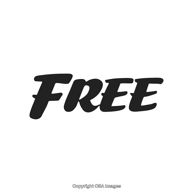 Black Stylized Text 'Free' Against a Minimalistic White Background
