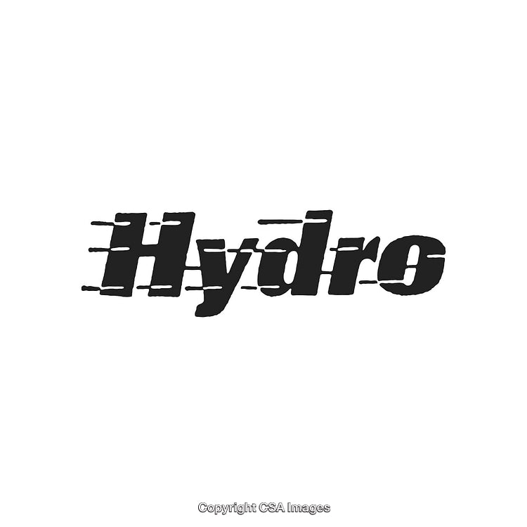 Hydro Text Logo in Bold Typeface on a White Background