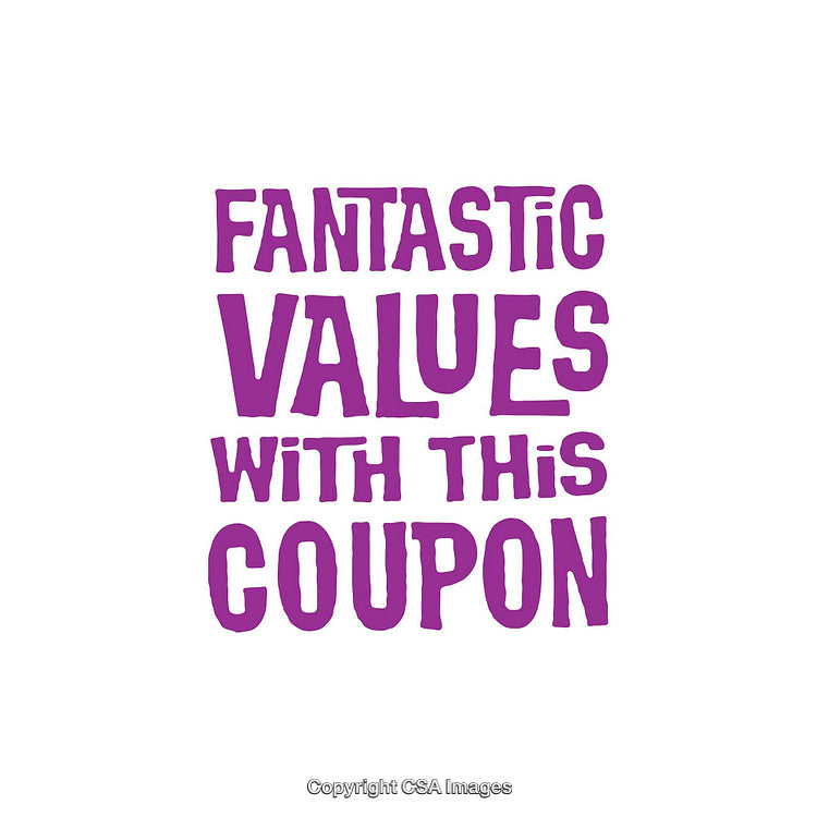 Purple Text Design Highlighting Fantastic Offer With This Coupon