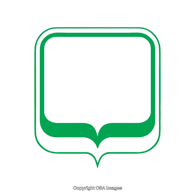 Minimalist Green Frame Design with Rounded Borders on White Background