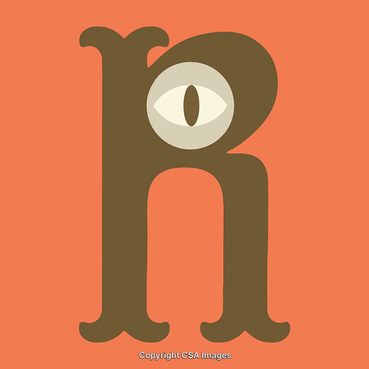 Creative Representation of the Letter 'R' with Artistic Style