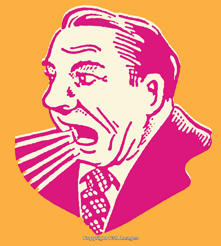 Retro Illustration of a Vocal Character in Vibrant Pop Art Style