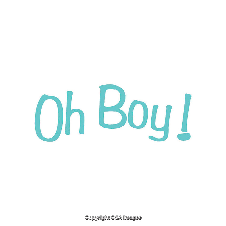 Minimalist Typography Design Featuring the Text 'Oh Boy' in Blue