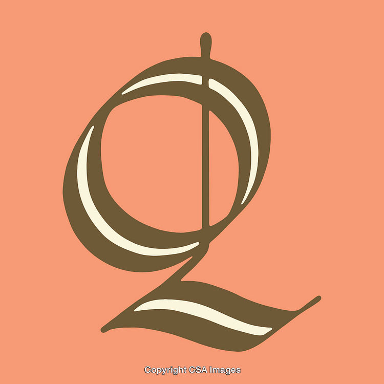 Artistic Representation of the Letter Q with a Bold Design