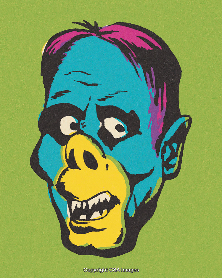 Colorful Illustration of a Horrifying Character with Halloween Vibes