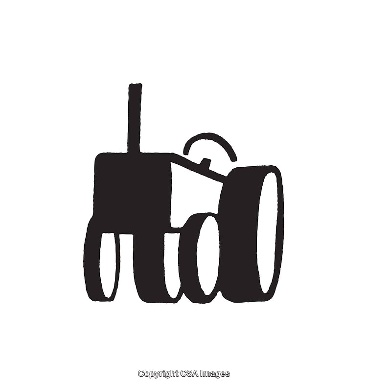 Minimalist Black and White Line Art Illustration of a Vintage Object