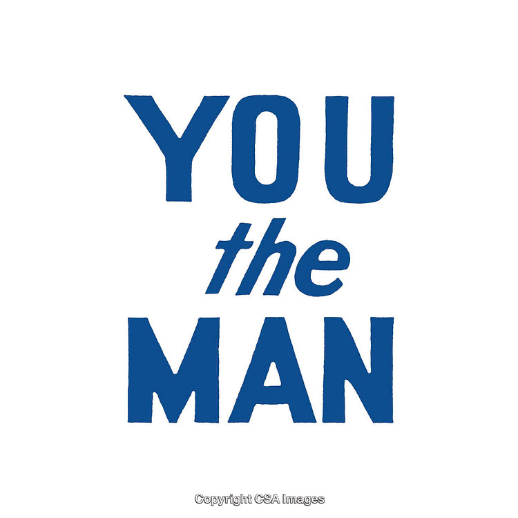 Inspirational Typography With Positive Message in Bold Blue Letters on White