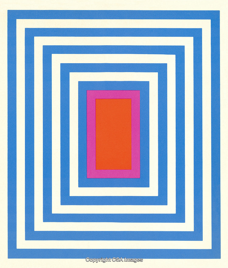 Geometric Abstract Art Featuring Bold Concentric Colors and Design
