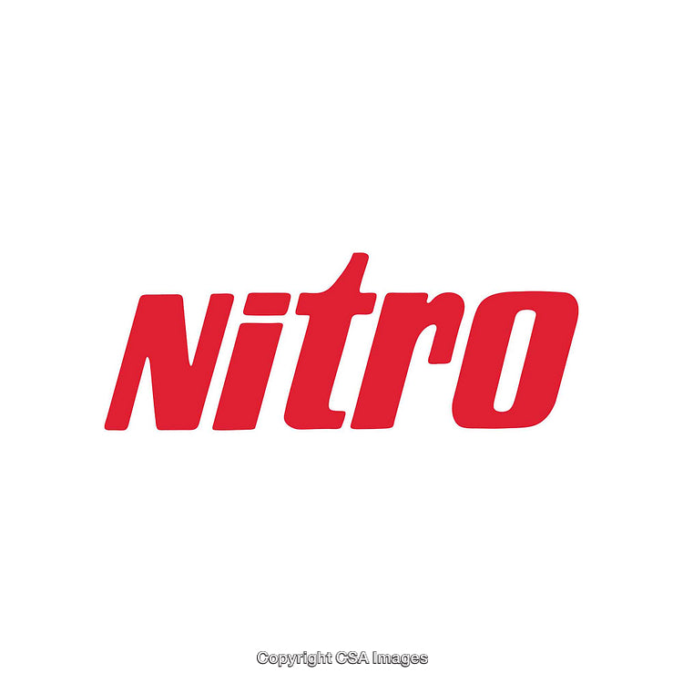 Red Nitro Text Logo on a Plain White Background