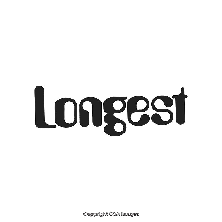 Stylized Black Text Logo Design Featuring the Word 'Longest' in Unique Typography