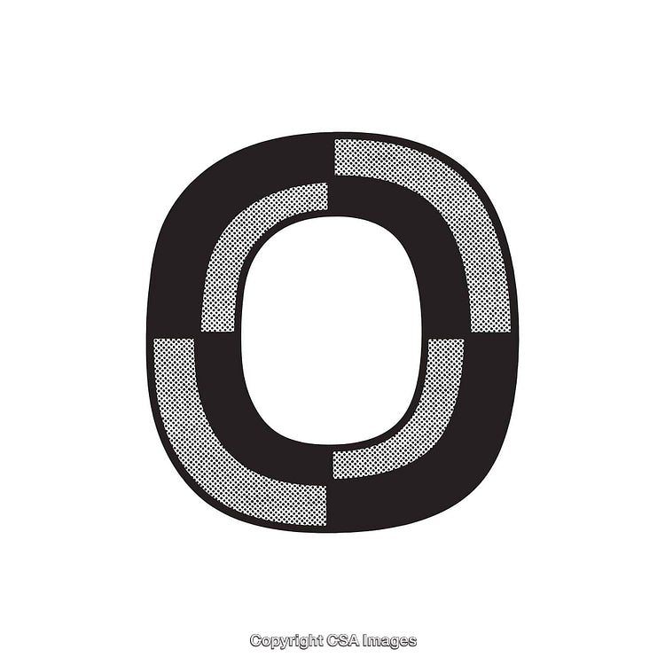 Bold Artistic Representation of the Cent Symbol on White Background