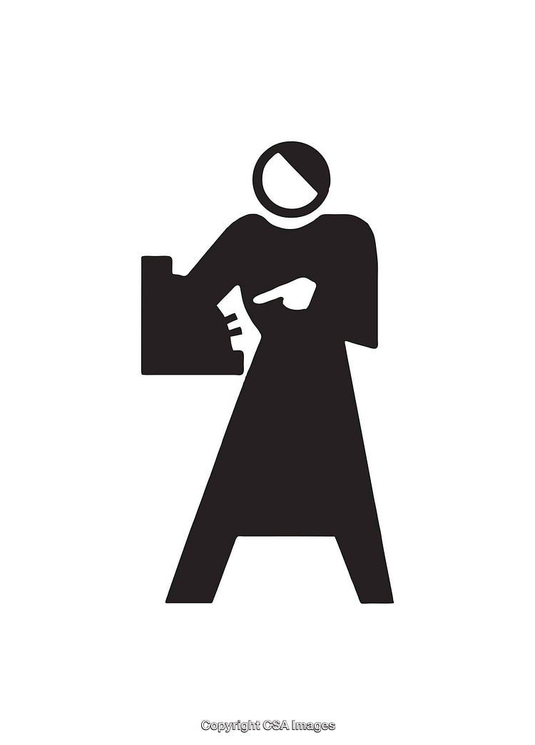 Minimalistic Black and White Icon Depicting a Geometrical Figure