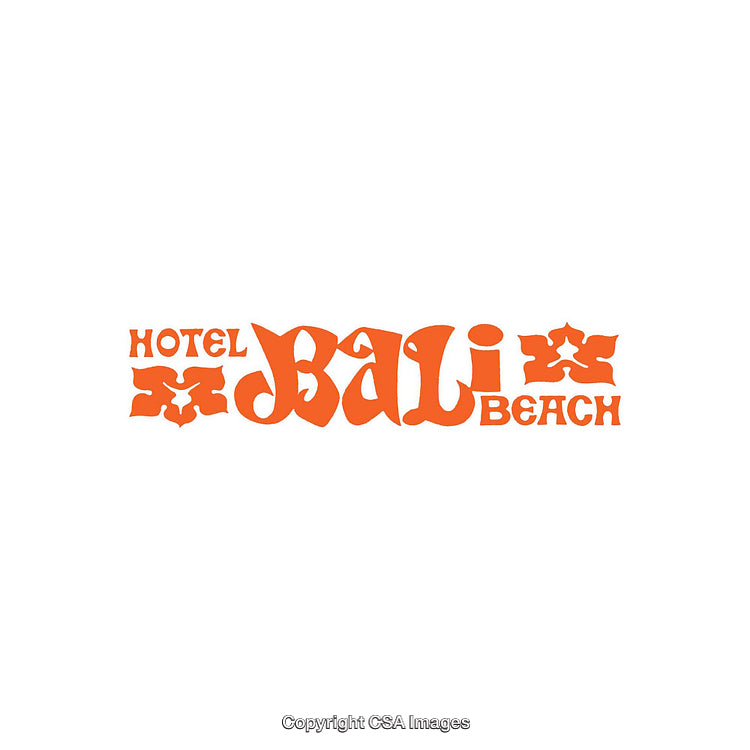 Bright Orange Textual Logo Design for Hotel Bali Beach