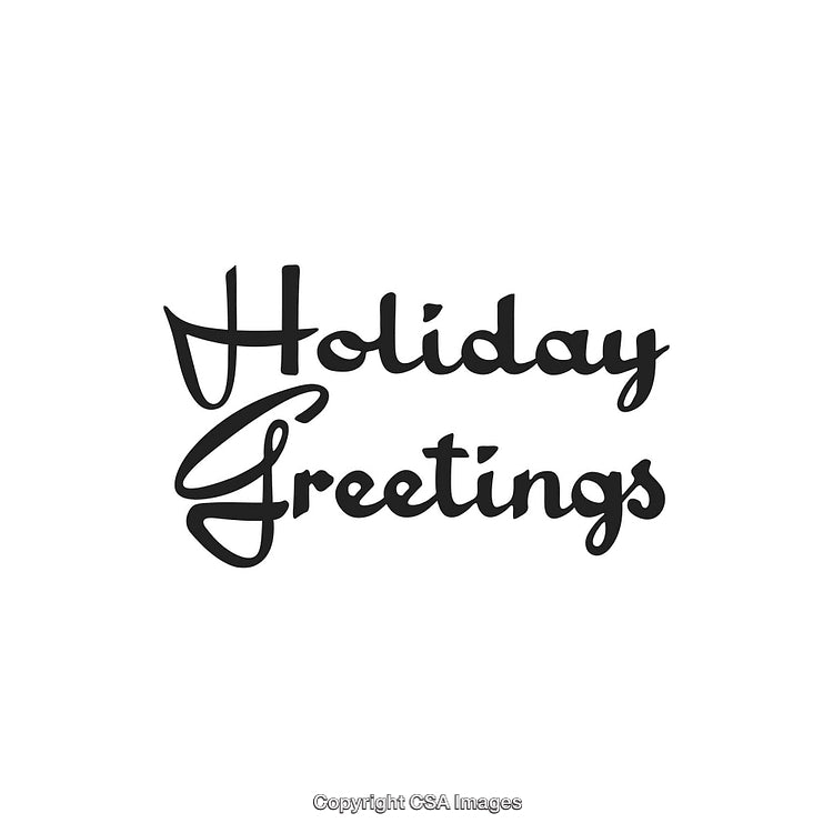 Elegant Holiday Greetings Text in Stylish Black Font on White Background