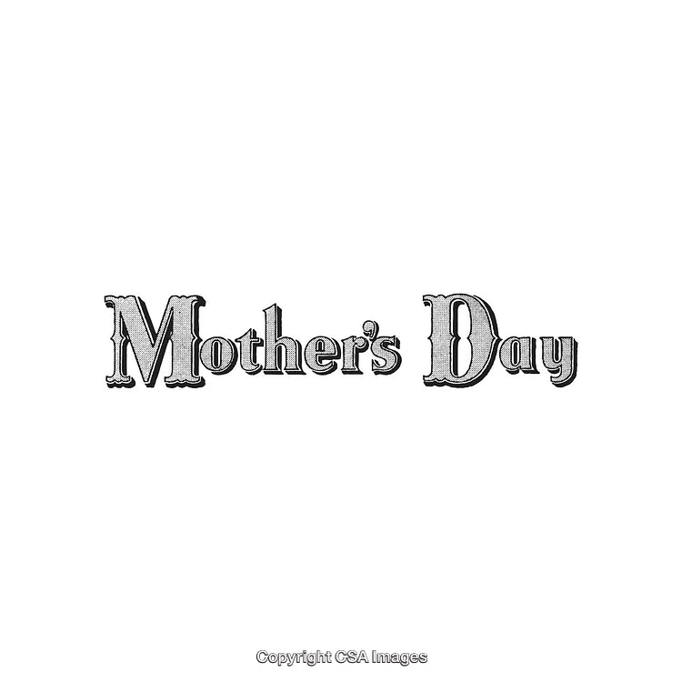 Elegant Vintage Mother's Day Text Design in Retro Typography Style