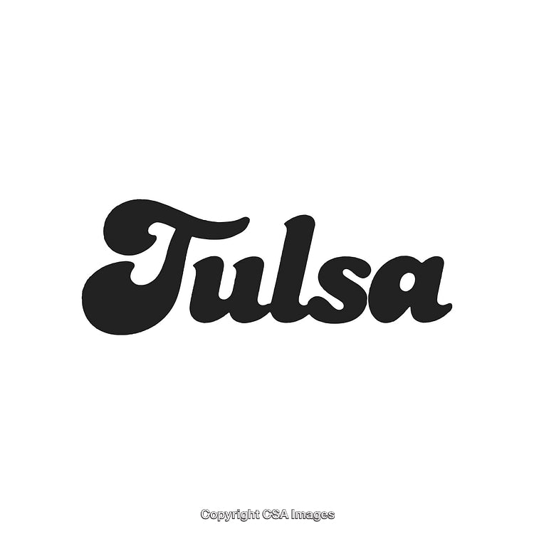 Elegant Retro Typography Logo for Tulsa with Stylish Modern Design
