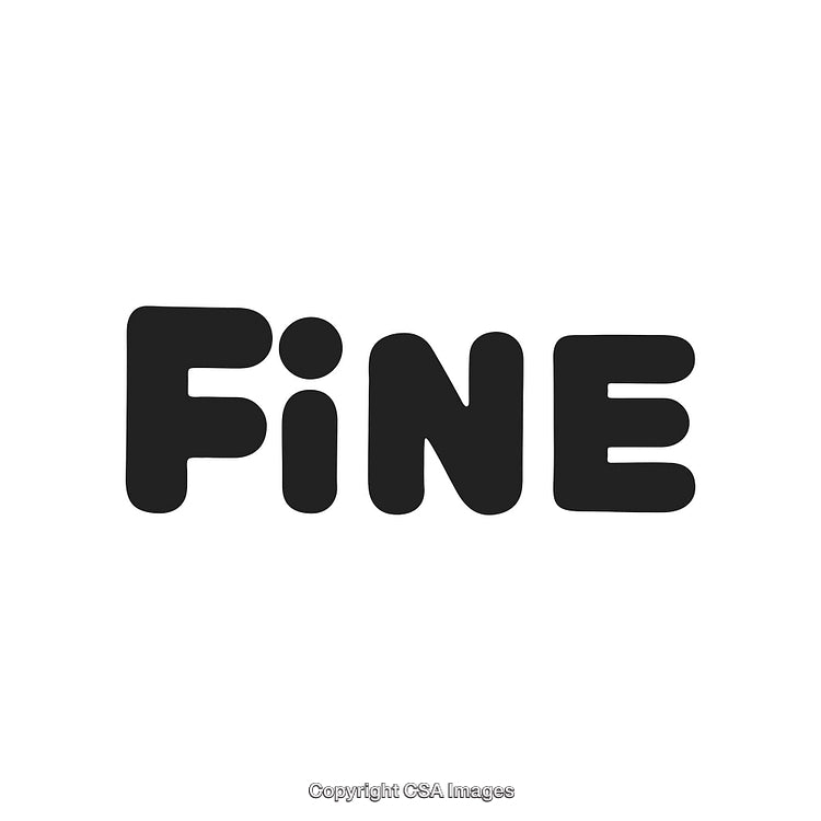 Bold Black FiNE Text on a White Background with Modern Design
