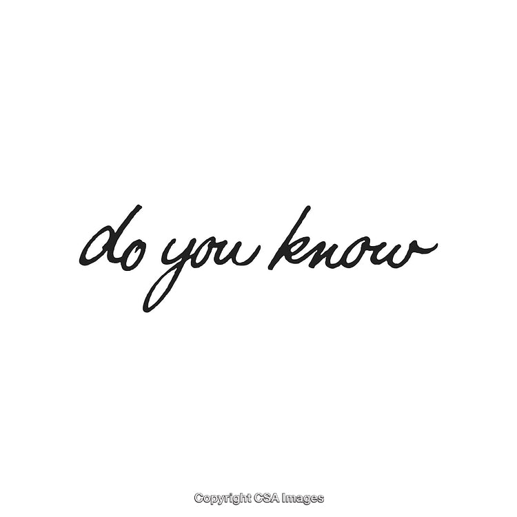 Elegant Handwritten Text 'Do You Know' on a White Background