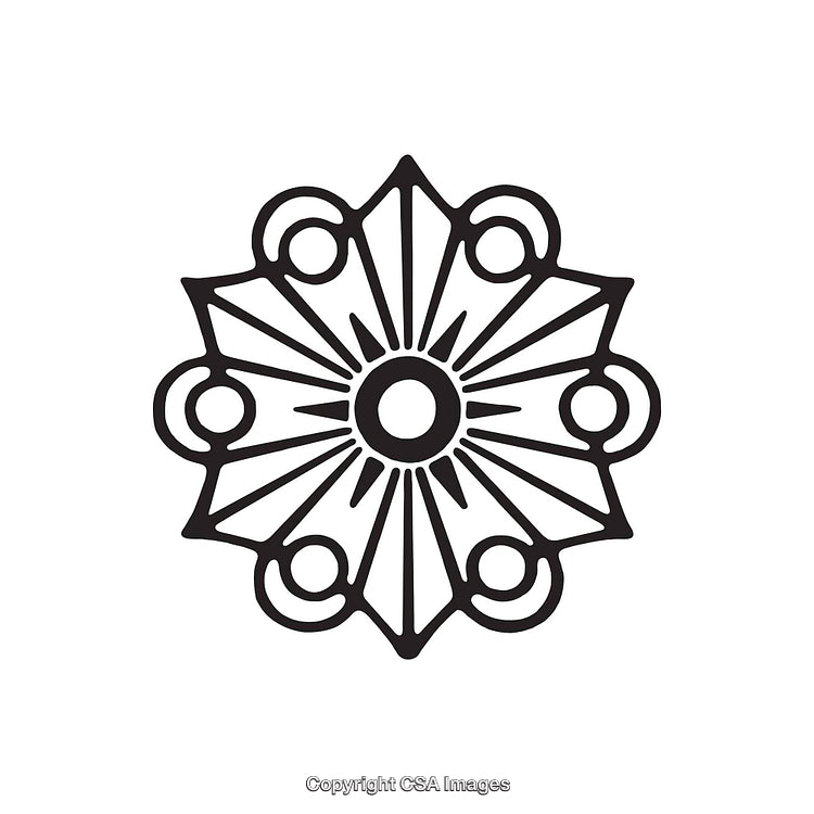 Intricate Black And White Geometric Design With Symmetrical Patterns
