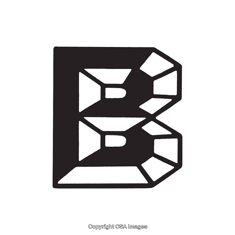 Stylized Geometric Letter B Illustration with Modern Design