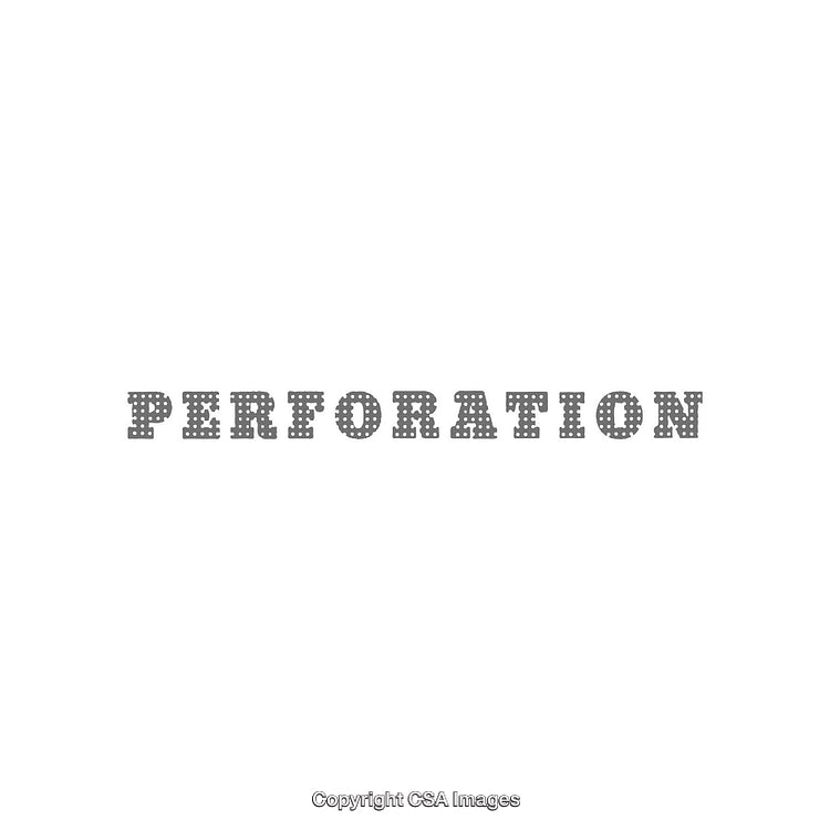 Typography Art Depicting 'Perforation' in a Stylish and Minimalistic Design