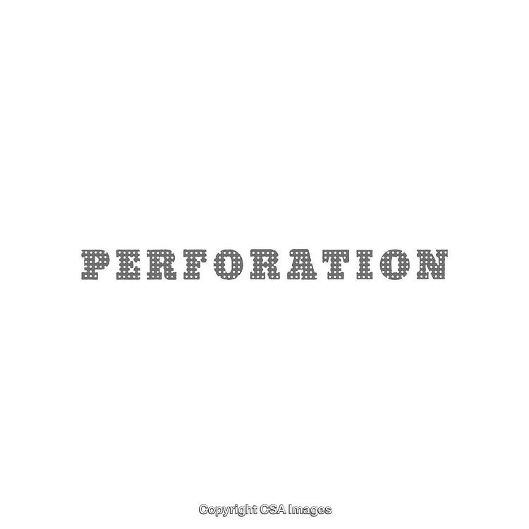 Typography Art Depicting 'Perforation' in a Stylish and Minimalistic Design