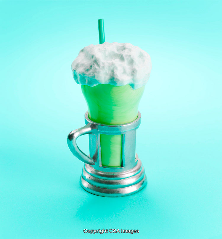 Colorful Plastic Toy Drink Cup on Bright Background