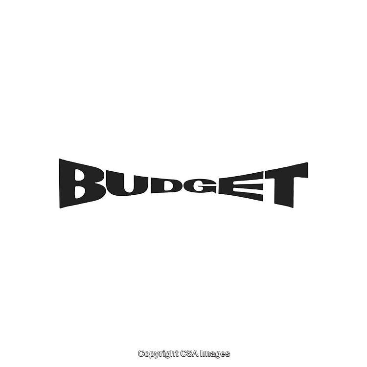 Creative Typography Featuring Distorted Lettering Forming the Word Budget