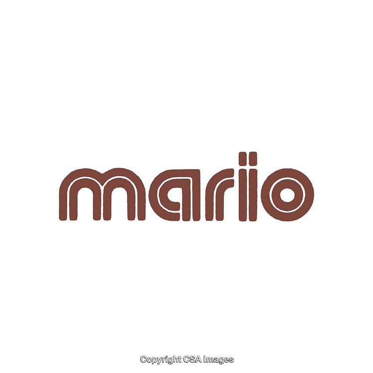 Simple Modern Text Logo Design in Brown On White Background