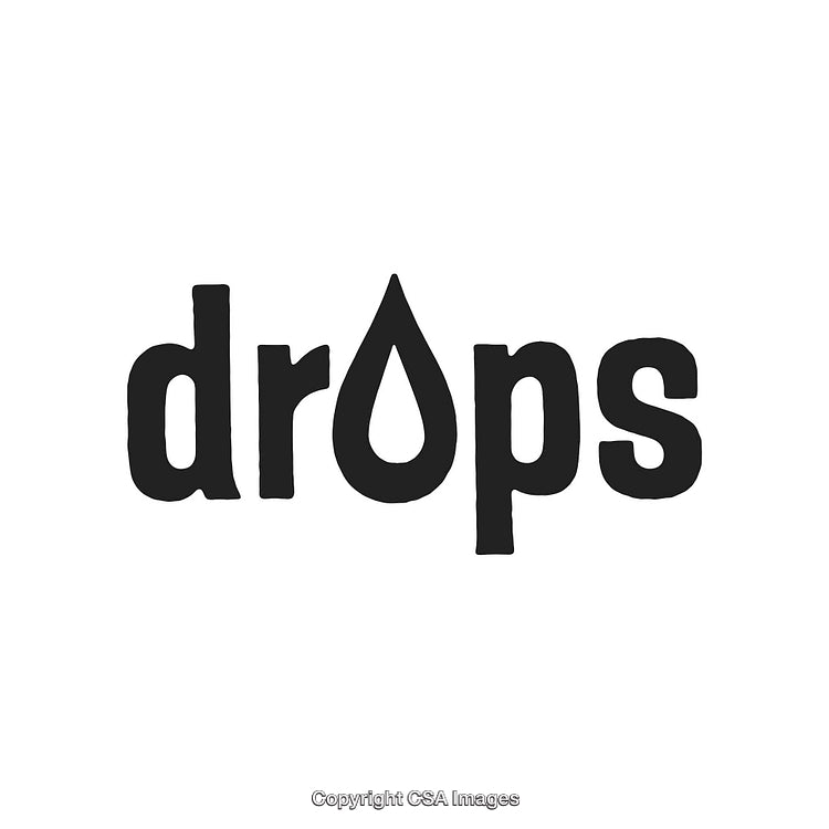 Creative Logotype Design with Water Droplet Motif on White Background