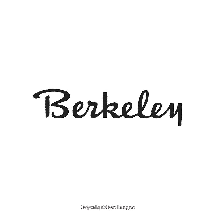 Elegant Handwritten Script Displaying the Word 'Berkeley' on White Background