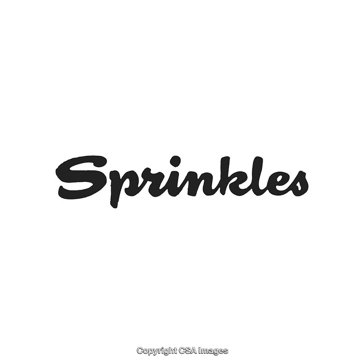 Creative Handwritten Word Art Featuring the Word 'Sprinkles' in Stylized Font