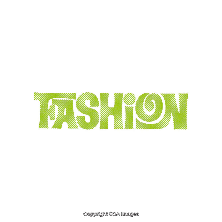 Stylized Green Fashion Text Design in Unique Artistic Typeface