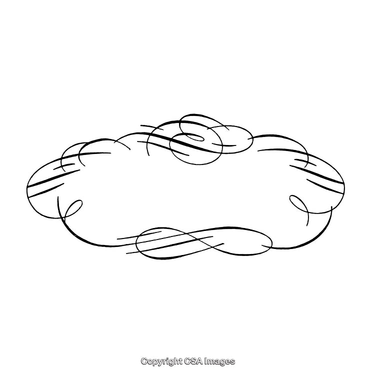 Elegant Black and White Calligraphic Border Illustration