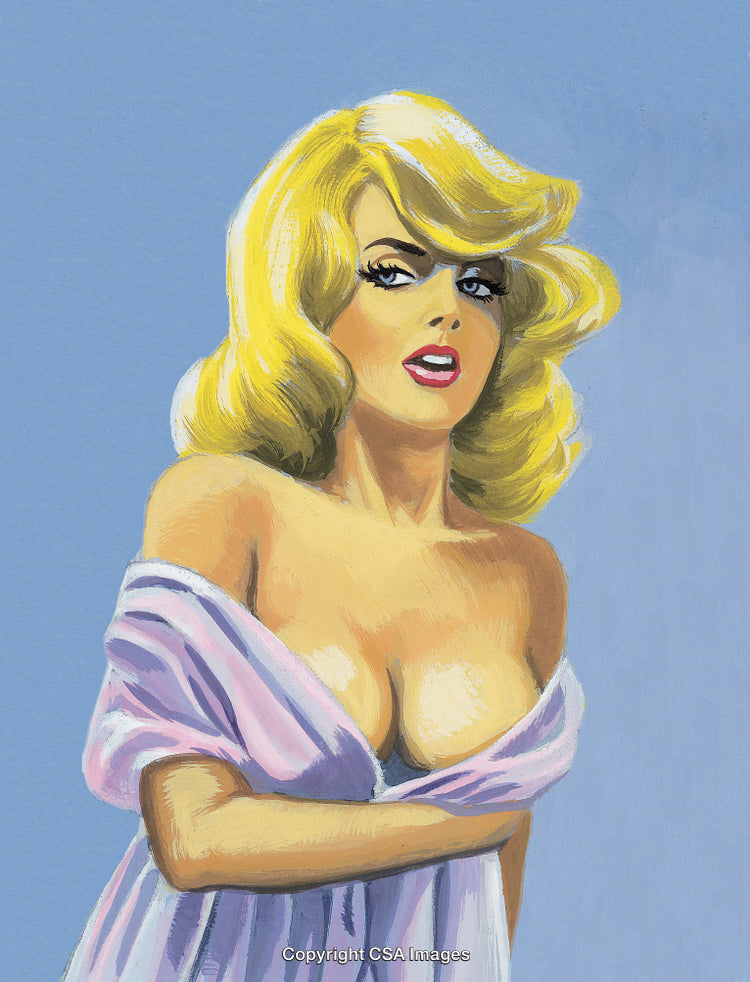 Elegant Woman in a Glamorous Style with Retro Artistic Touch