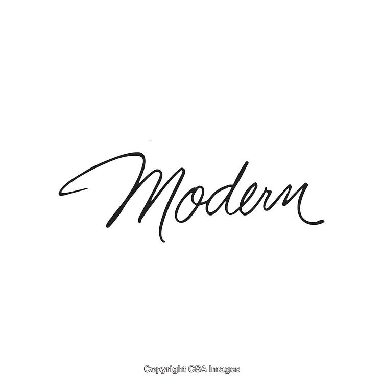 Elegant Modern Calligraphy Style Word on White Background