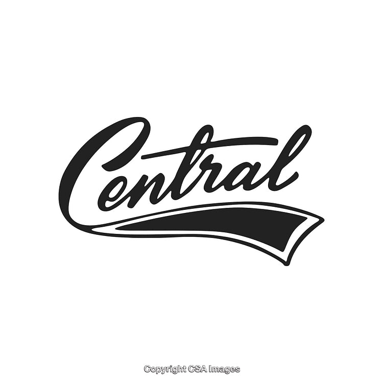 Stylized Black and White Logo with Retro Handwritten Design