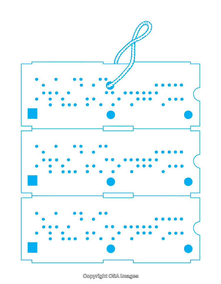 Abstract Diagram of Symbolic Computer Concept in Blue Line Illustration