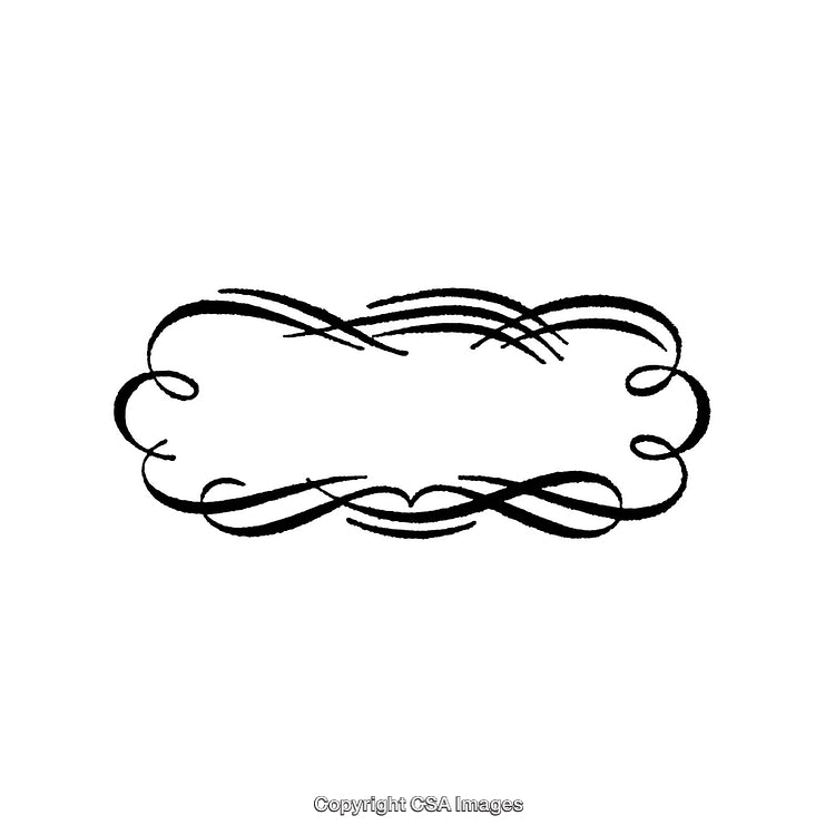 Elegant Black And White Decorative Frame With Swirling Lines